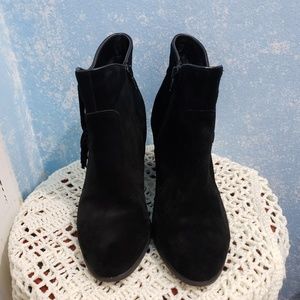 Bass Black Suede Booties Size 7 1/2